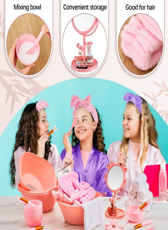 JenPen 6 Set Spa Party Favors Robes and Accessories Kit Supplies for Spa Sleepover Slumber Party Wedding Birthday(Pink,Light Purple,Size 12) - Image 3